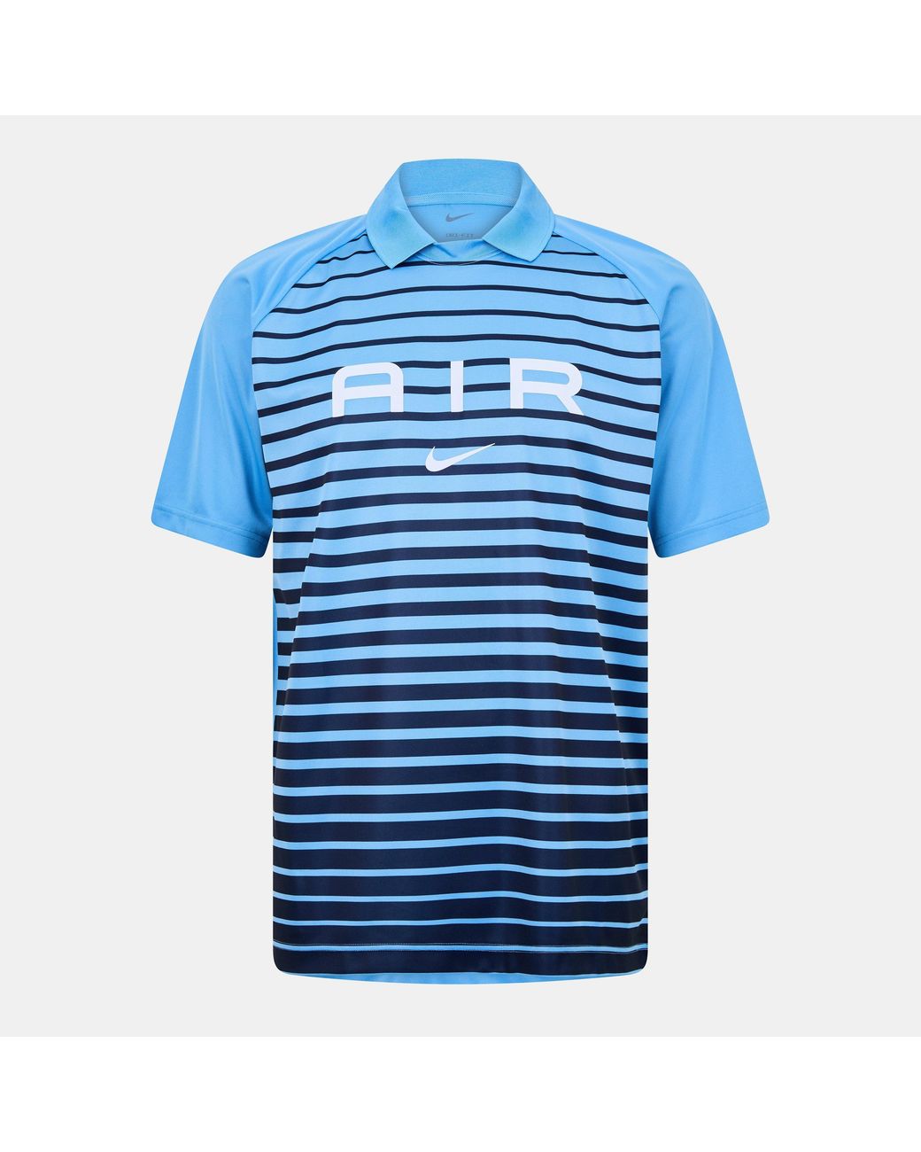 Nike Blue Air Striped Short-Sleeve Regular Fit T-Shirt for men