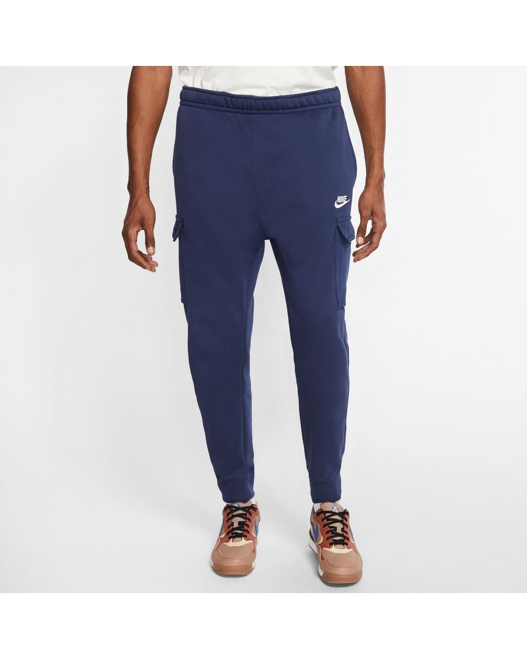 Nike Blue Sportswear Club Fleece Cargo Pants for men