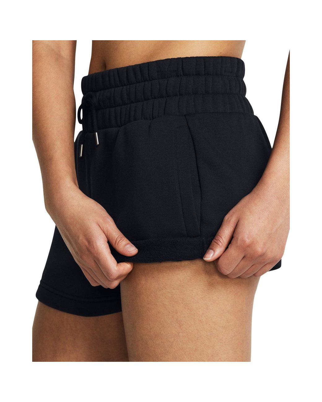 Under Armour Black Icon Fleece Boxer Sh