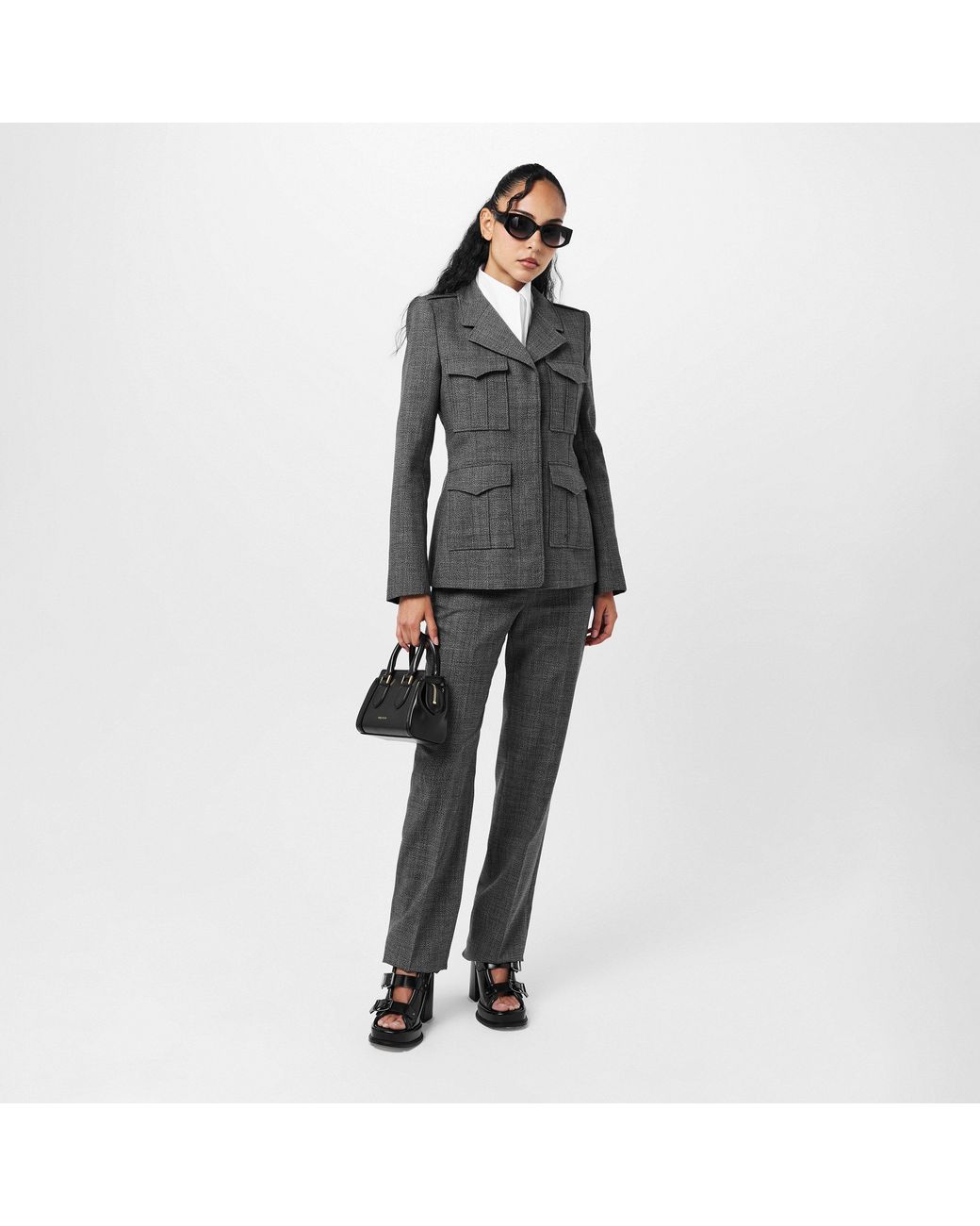 McQueen Gray Alex City Structured Tailored Blazer
