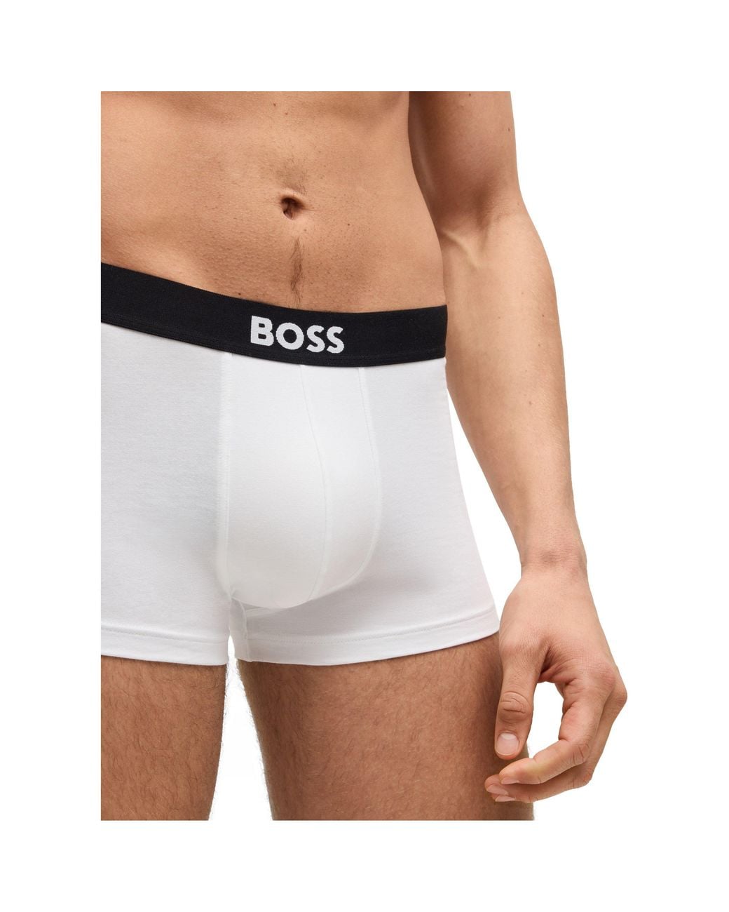 Boss Gray 3 Pack Boxers With Logo Waistband for men
