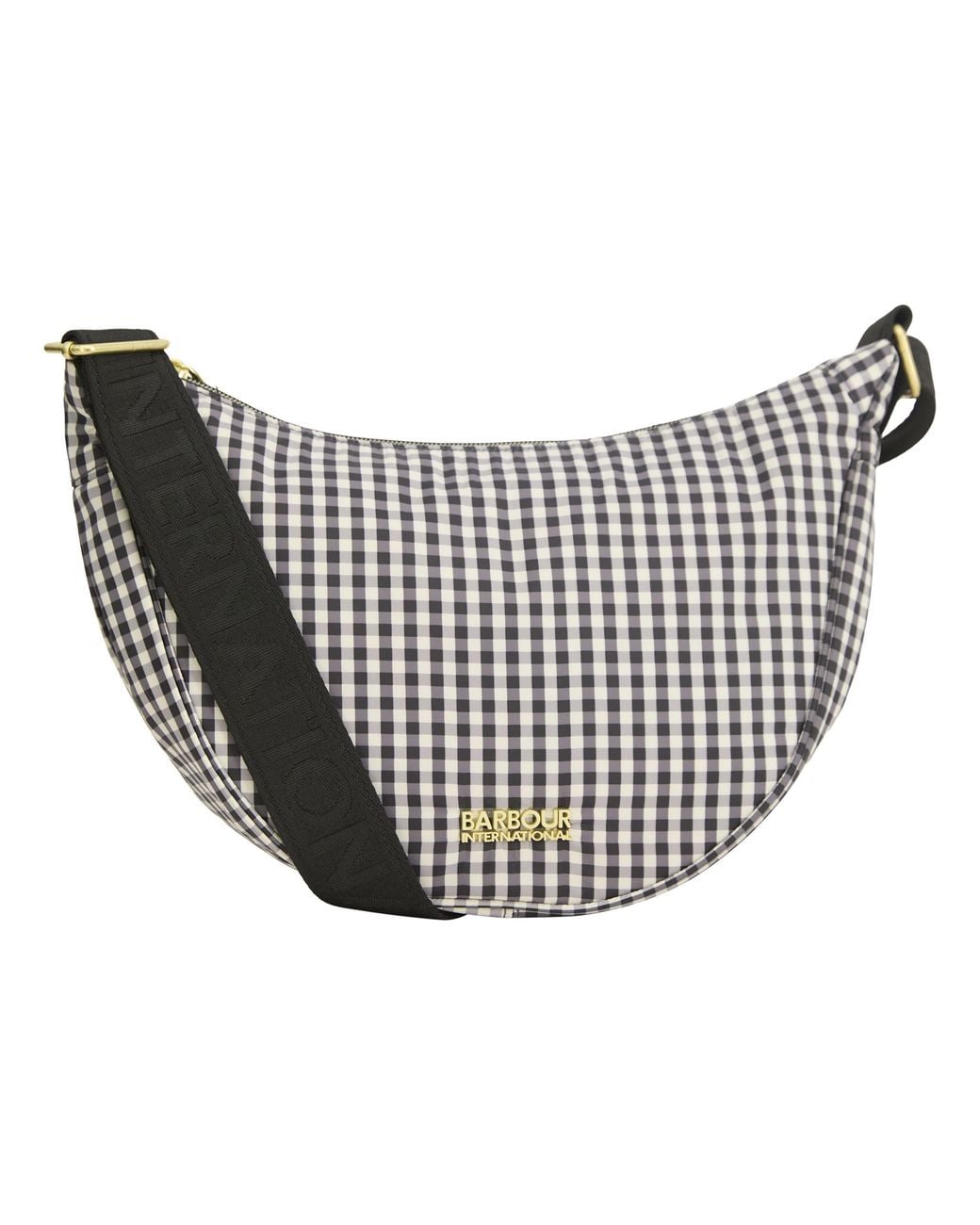 Barbour Black Boulevard Sling Checked Bag