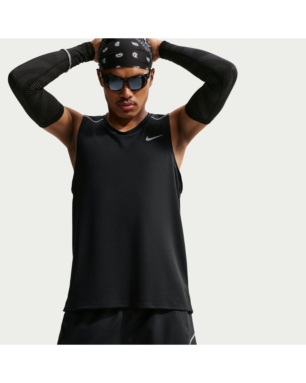 Nike Black Miler 7 Performance Running Shorts for men