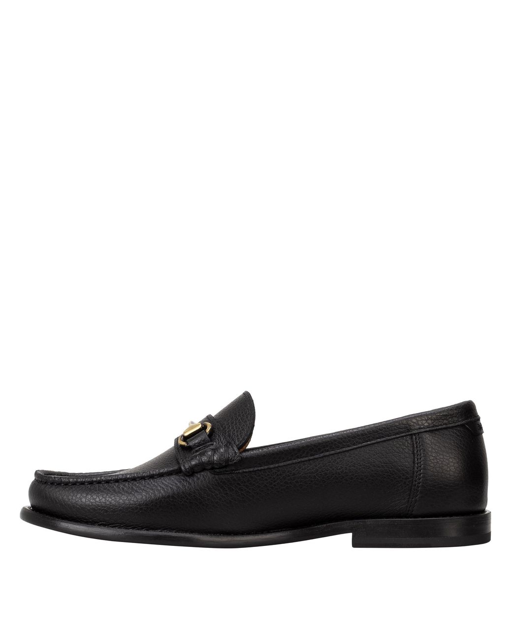 Boss Black Leather Slip-On Loafers With Emed Logo (Tevan) for men