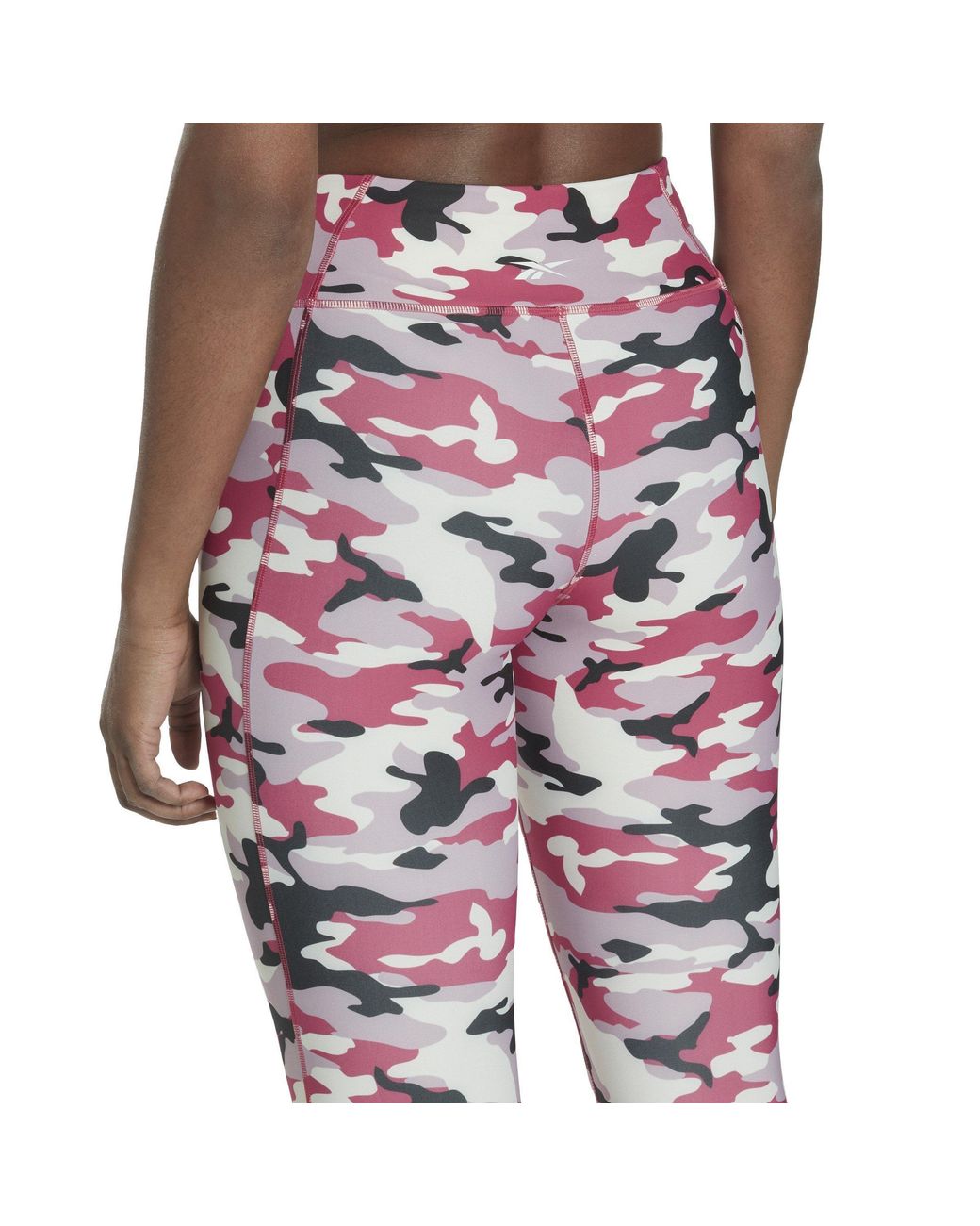 Reebok Red Lux Bold Camo Print Performance Gym Leggings