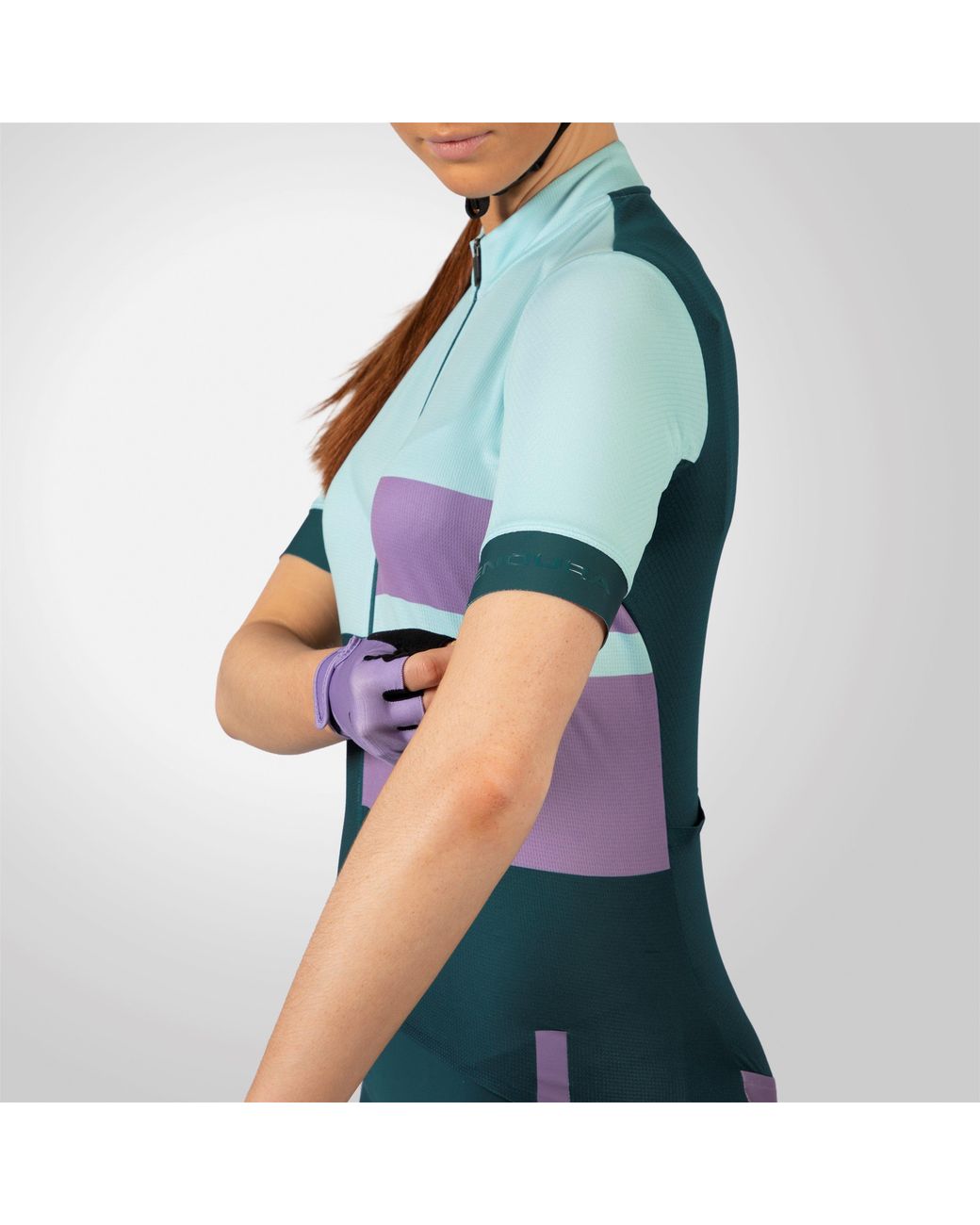 Endura Blue Fs260 Print Short Sleeve Jersey Ladies