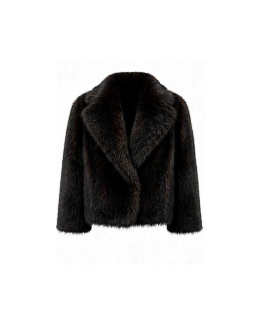 Biba Black Carrie Faux Fur Overcoat