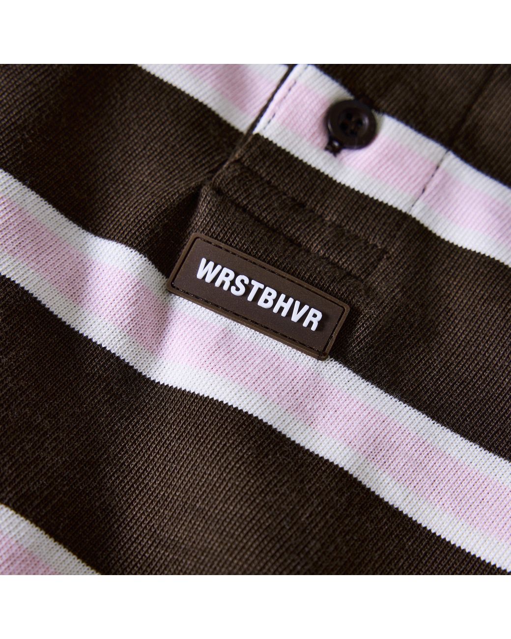 WRSTBHVR Black Rugby Polo Shirt