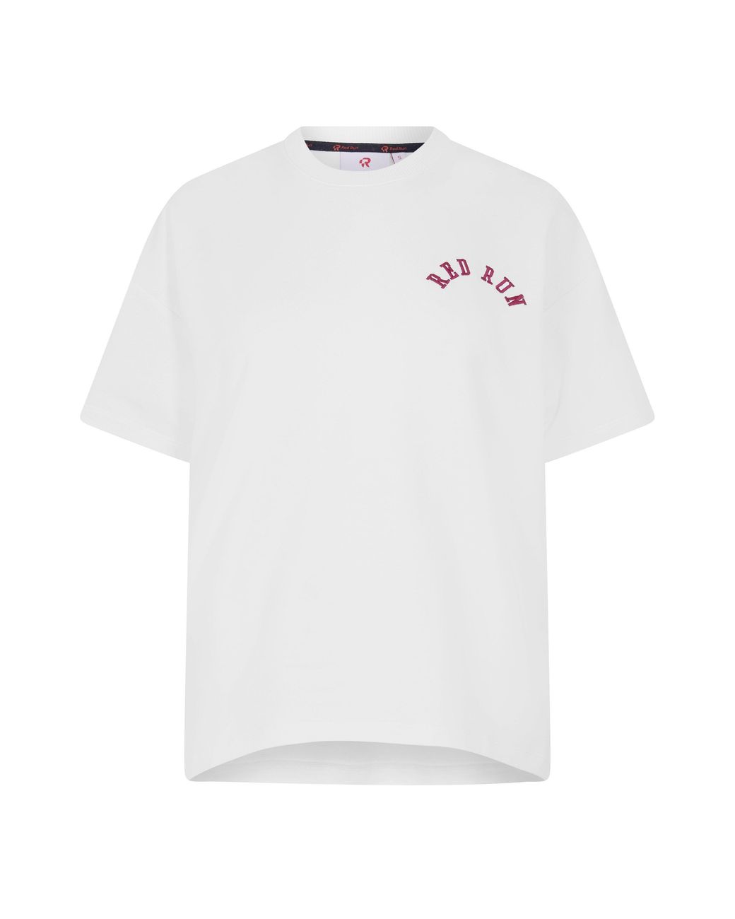Red Run White Active Dark Cherry Cotton Short Sleeve T-Shirt