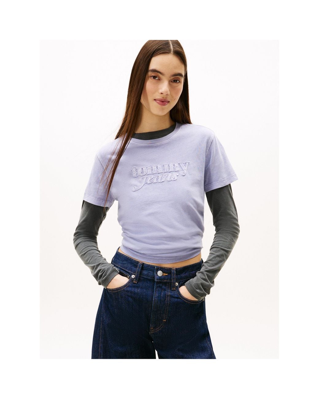 Tommy Hilfiger Purple Gmd Script T-Shirt