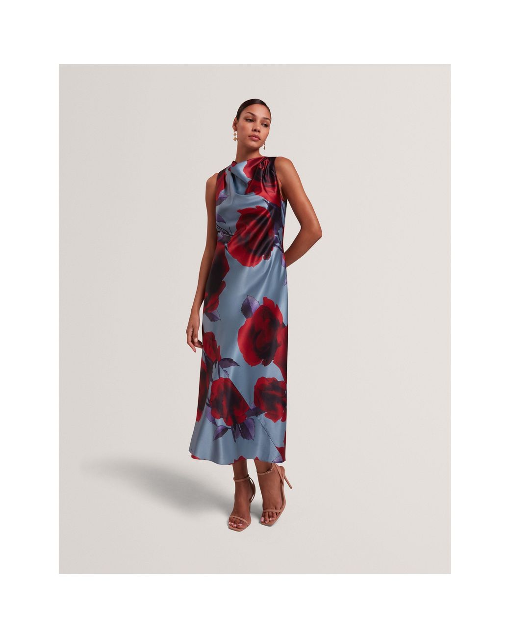 Ted Baker Red Print Tea Dress