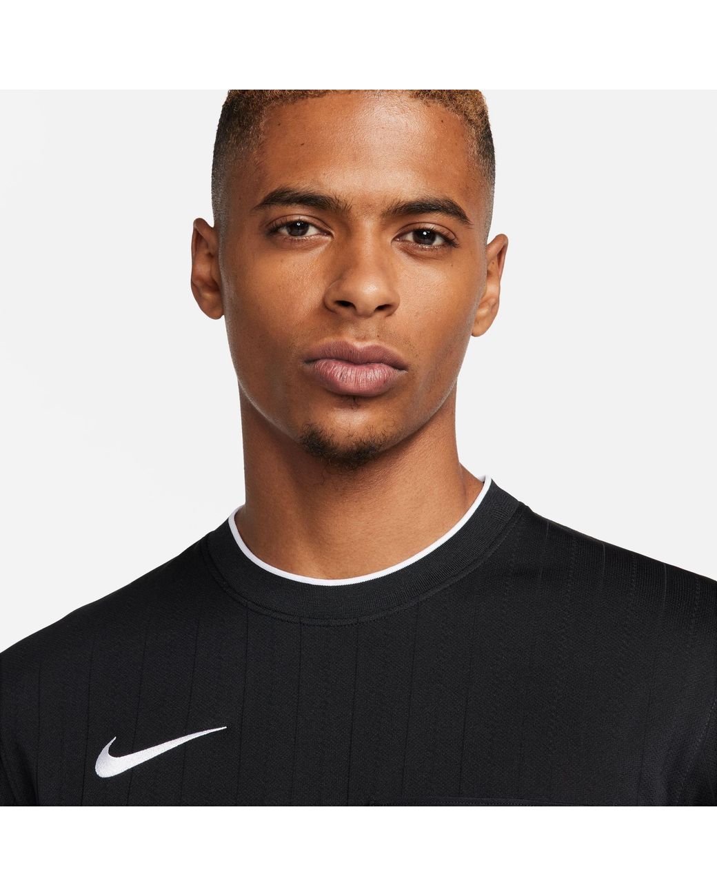 Nike Black Long-Sleeve Dri-Fit Crew-Neck Referee Shirt for men