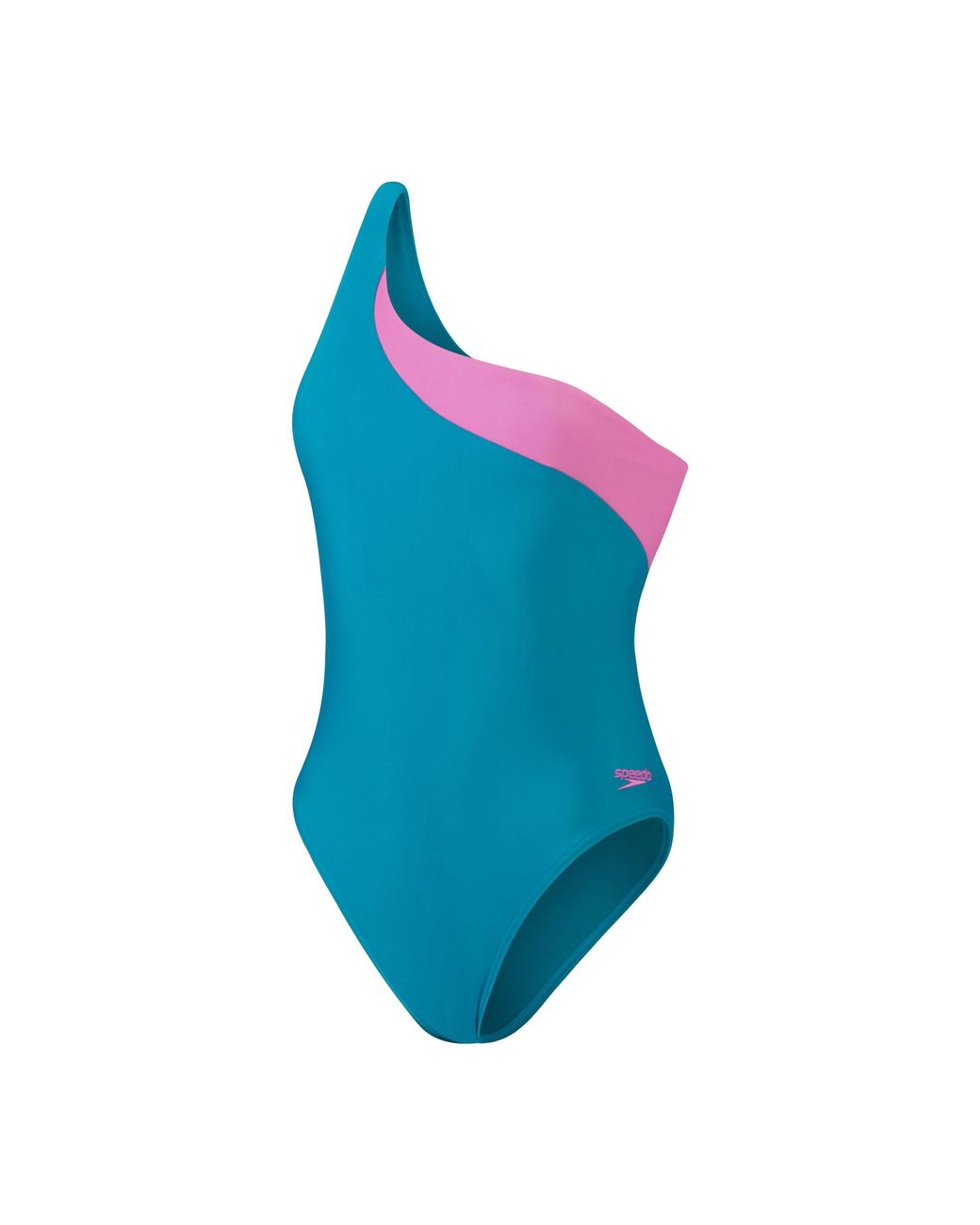 Speedo Blue Asymmetric One Piece Swimsuit