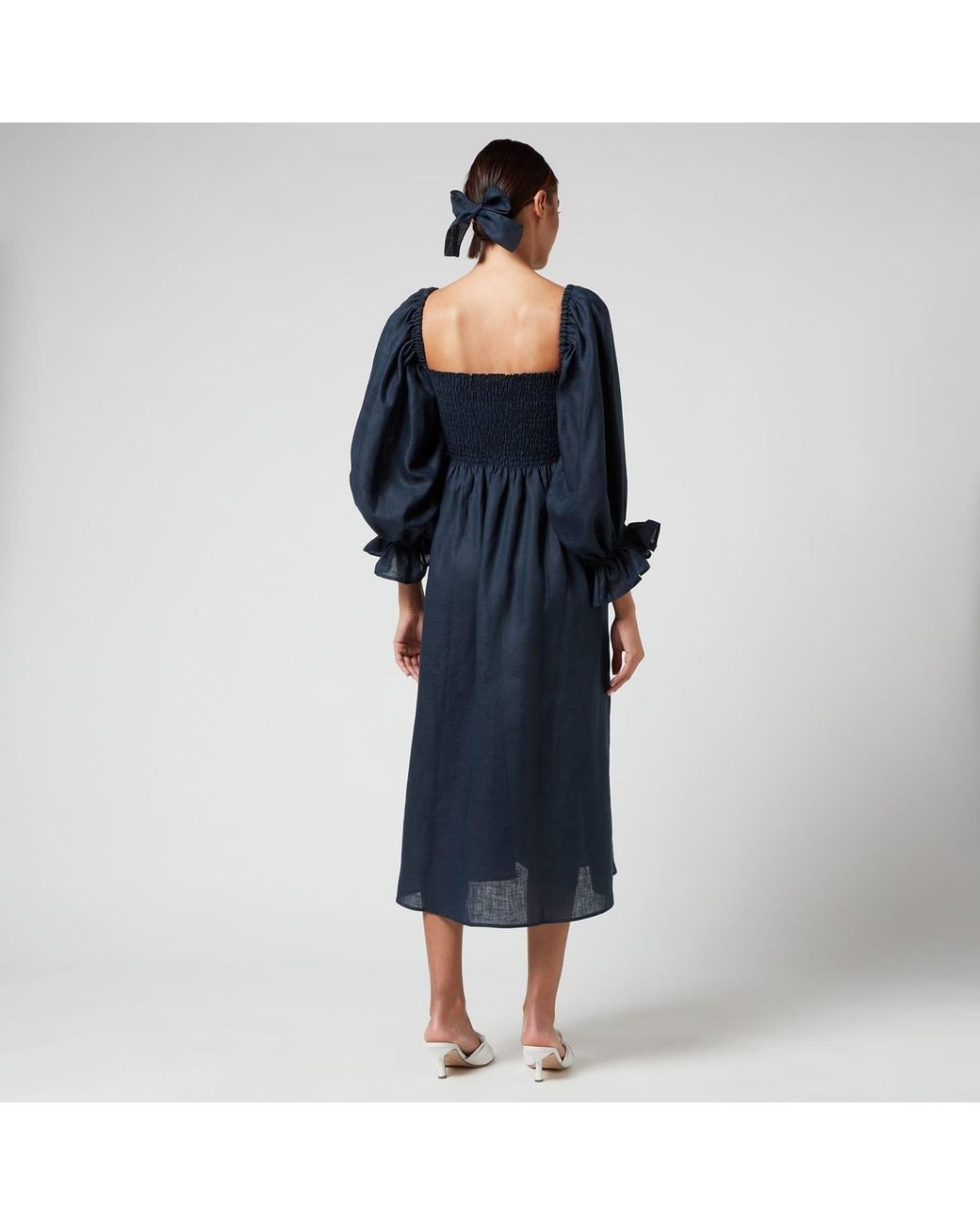 Sleeper Blue Atlanta Linen Dress