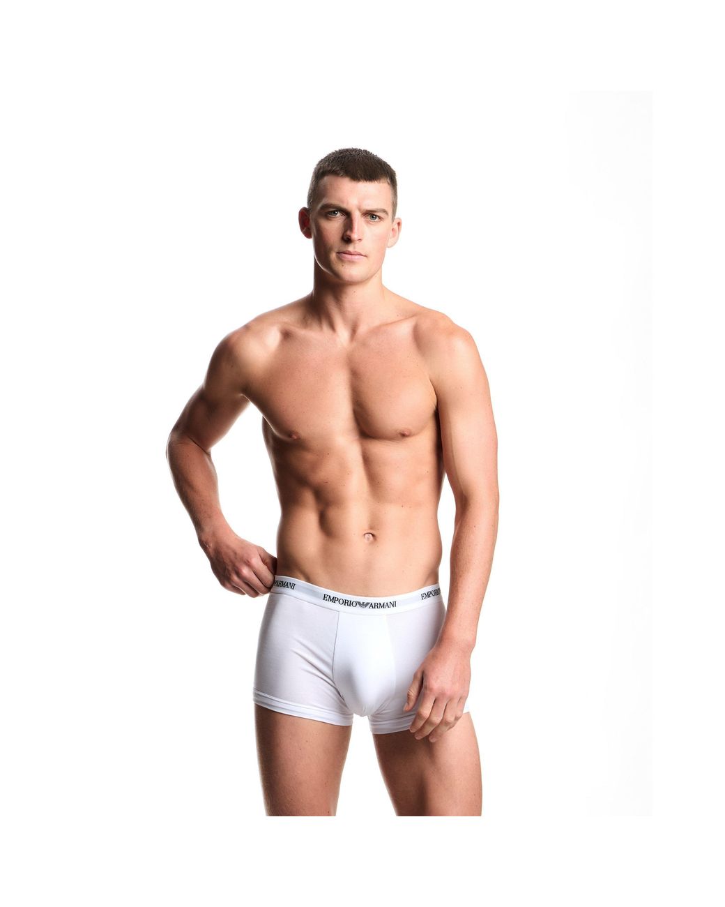Emporio Armani White Core Logo Boxers 3-Pack for men