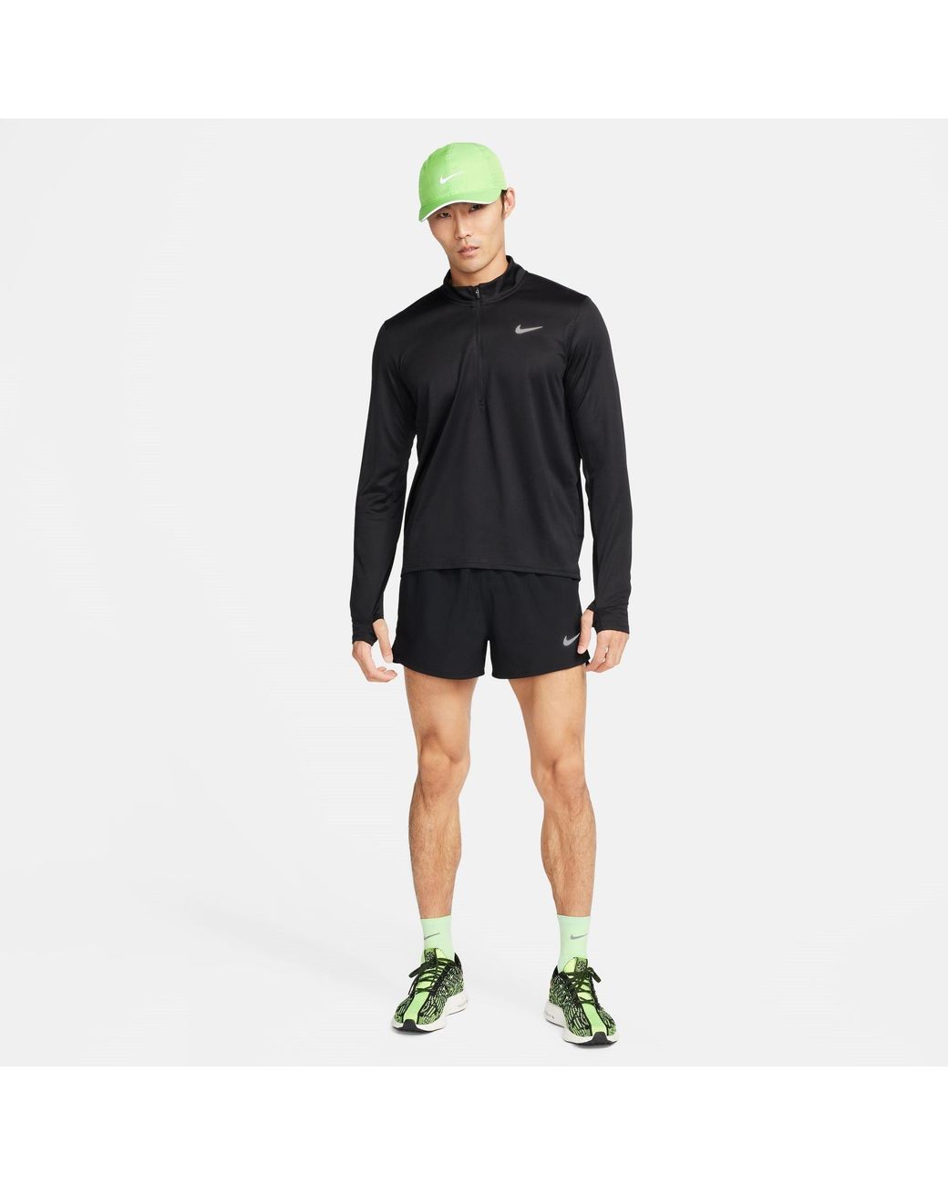 Nike Black Fast Dri-Fit 3 Brief-Lined Running Shorts for men