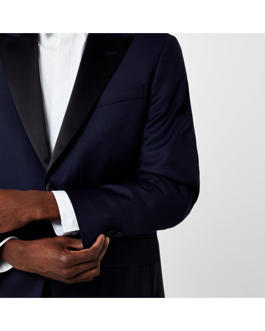 Richard James Black Rivulet Tuxedo Jacket for men
