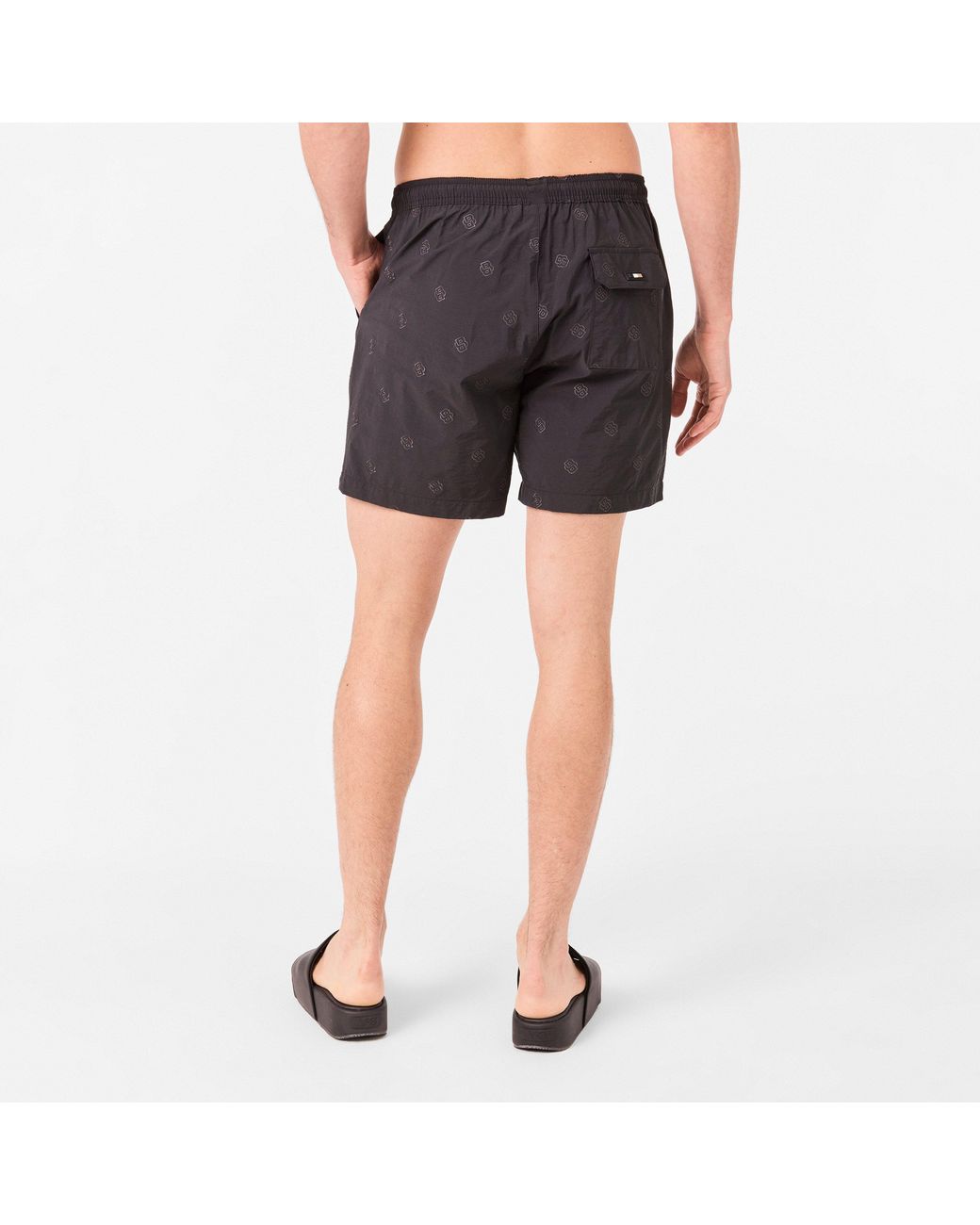 Boss Black Jean 01 Denim-Inspired Quick-Drying Swim Shorts for men