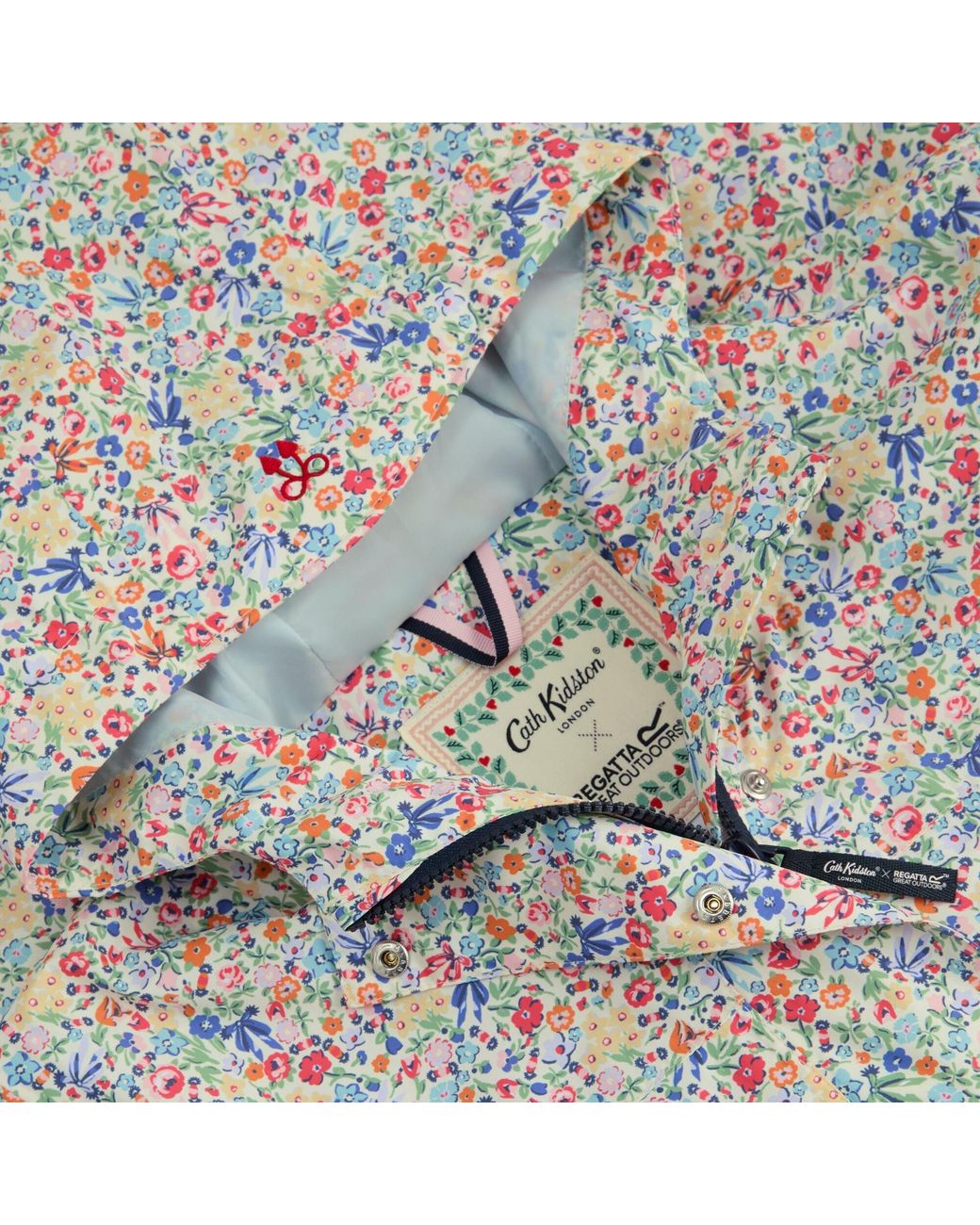 Regatta Natural Cath Kidston Long Waterproof Shell Jacket