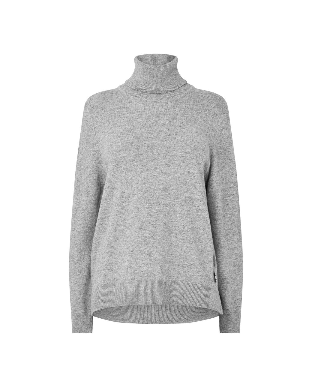 Barbour Gray Pendle Roll-Neck Jumper