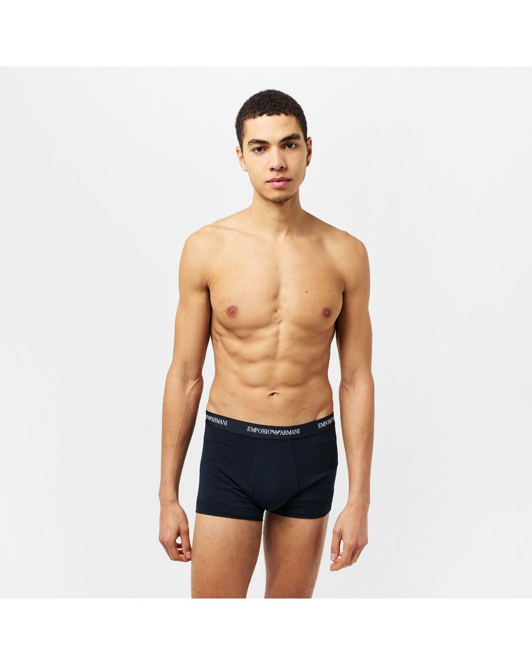 Emporio Armani Blue Core Logo Boxers 3-Pack for men