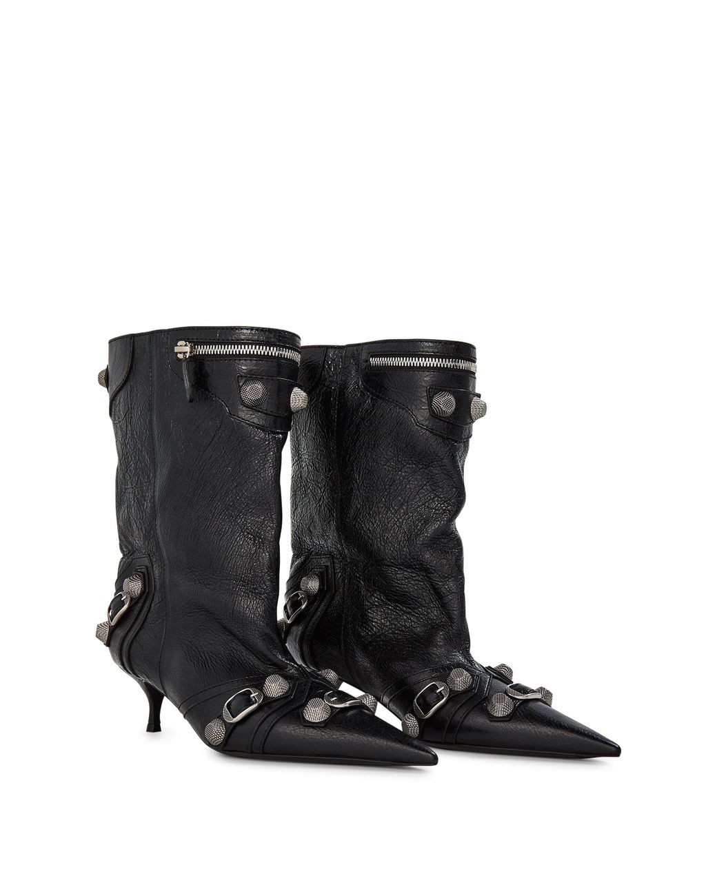 Balenciaga Black Wide Cagole 50Mm Booties