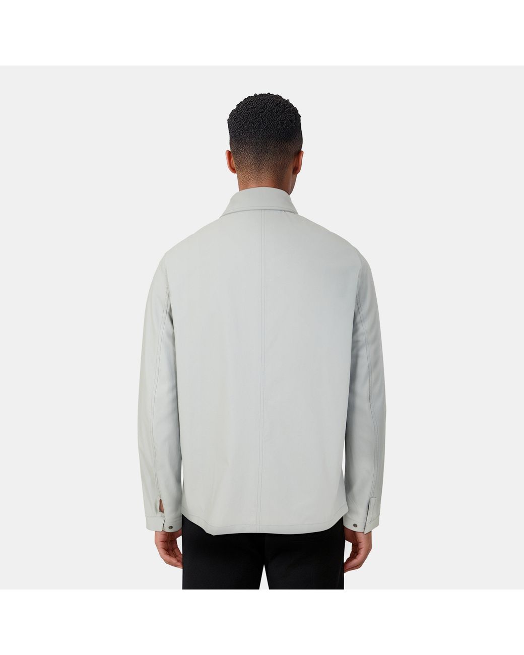 Lyle & Scott Gray Pocket Button-Through Overshirt for men