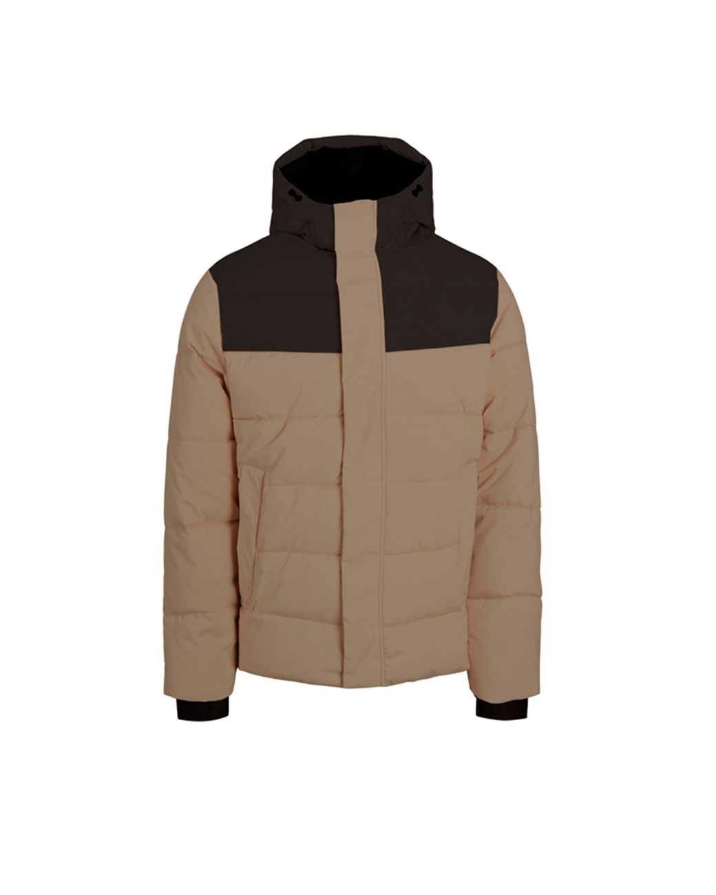 Jack & Jones Brown Clean Quilted Insulated Puffer Jacket for men