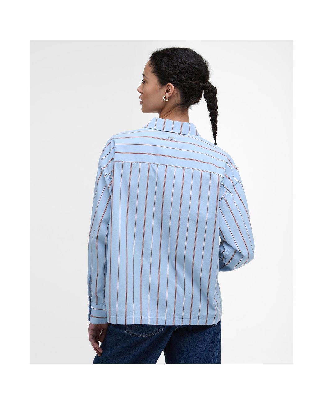 Barbour Blue Saffron Striped Relaxed Shirt