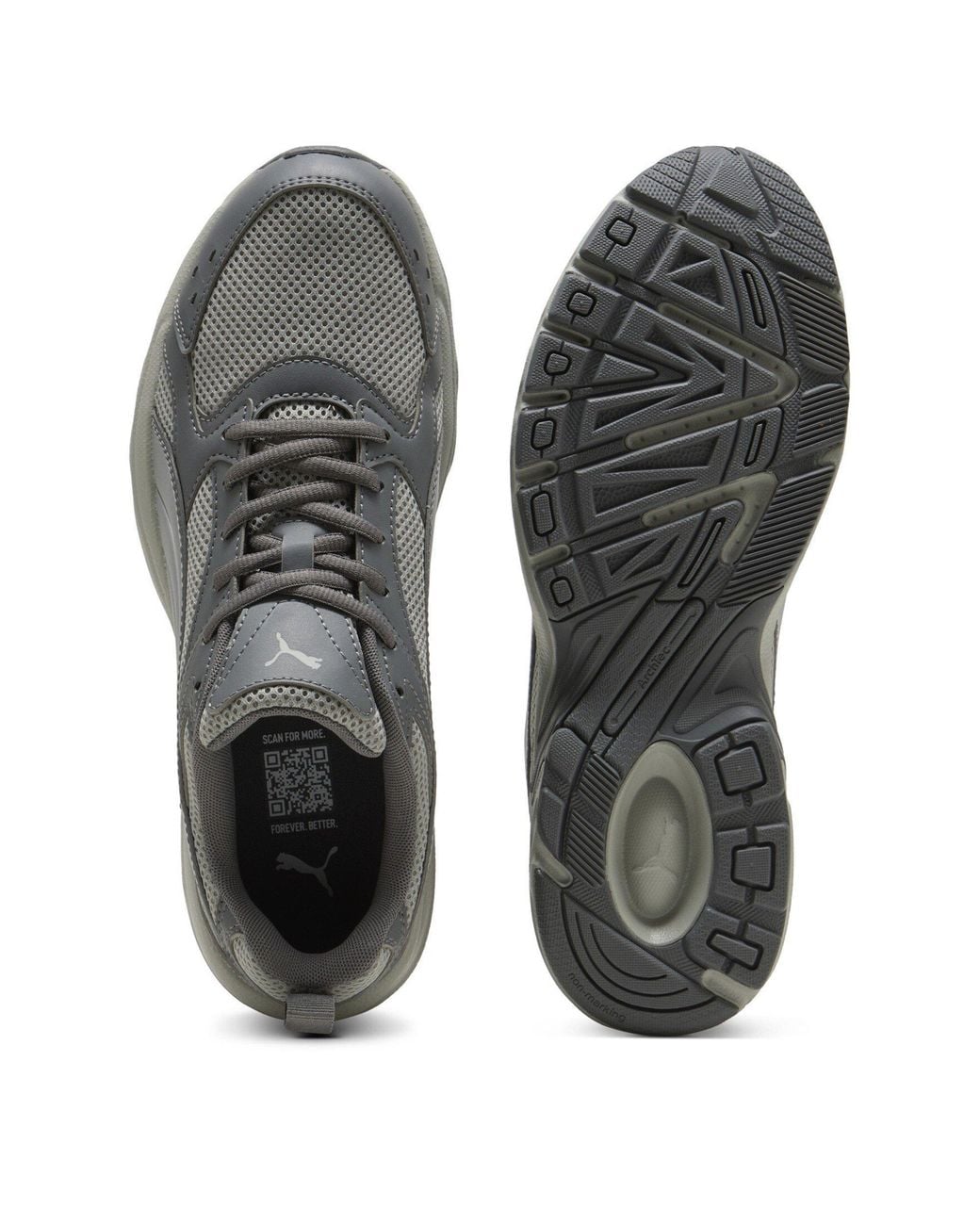 PUMA Gray Milenio Tech Lt Runners for men