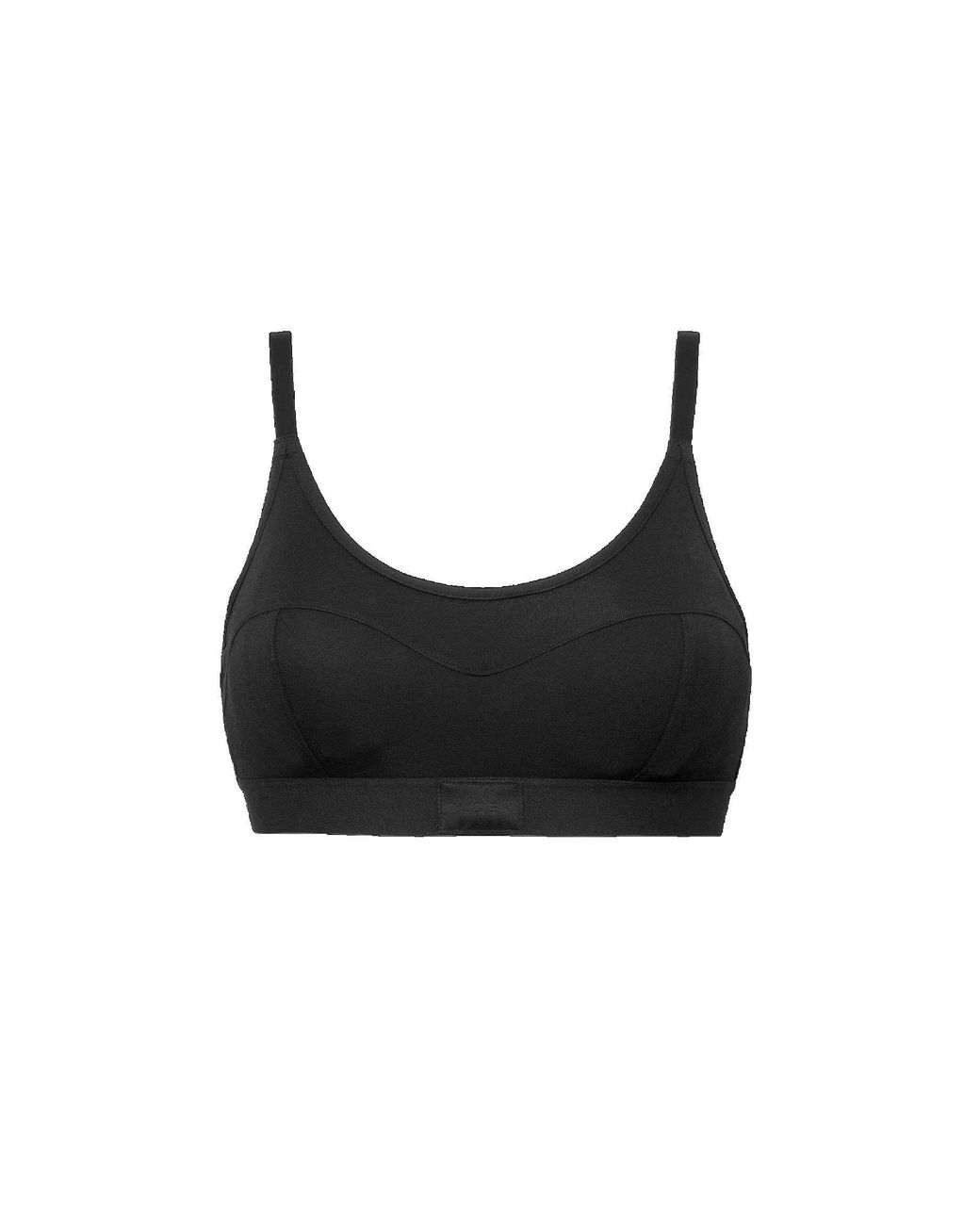 Nudea Black Cotton Modal Contour Scoop Bralette