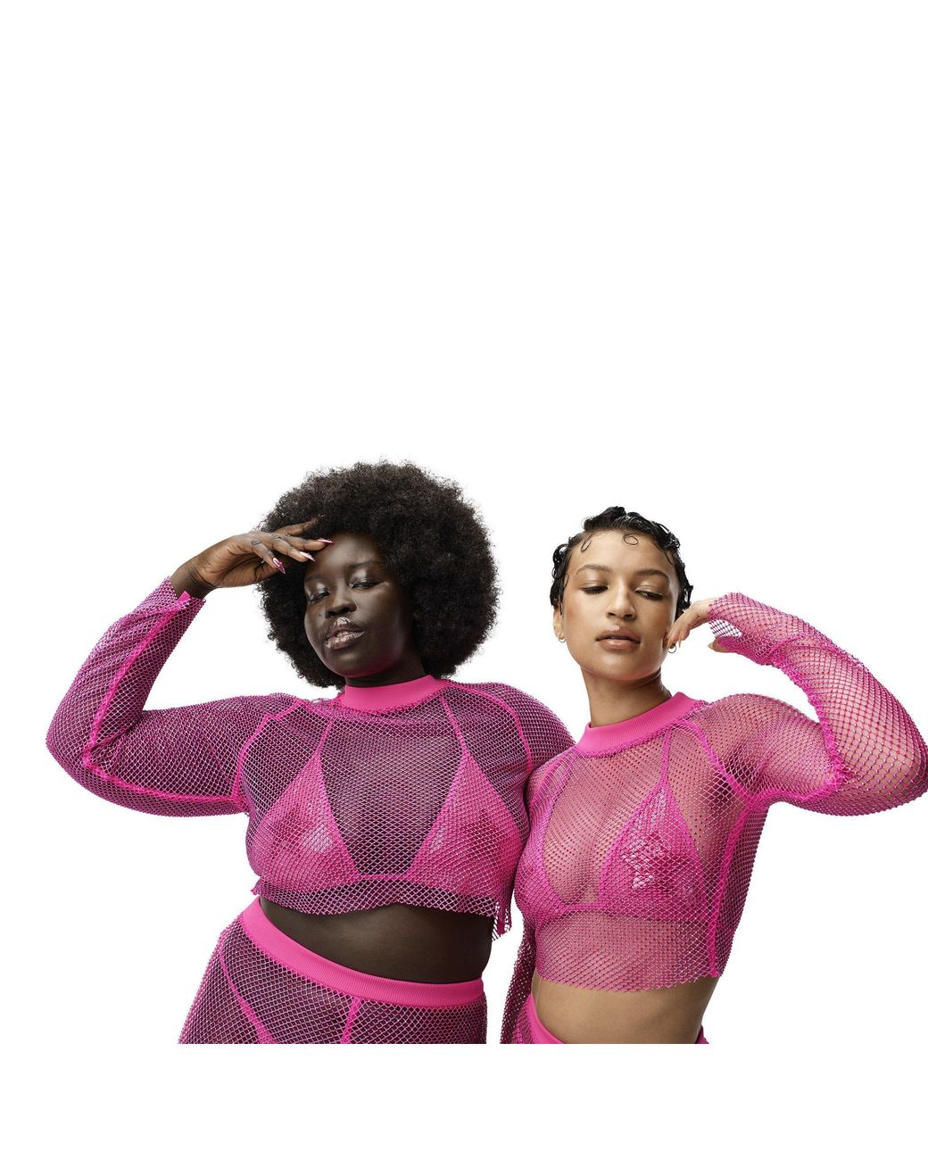 Adidas Pink X Ivy Park Crystal Mesh Cover-Up Trousers