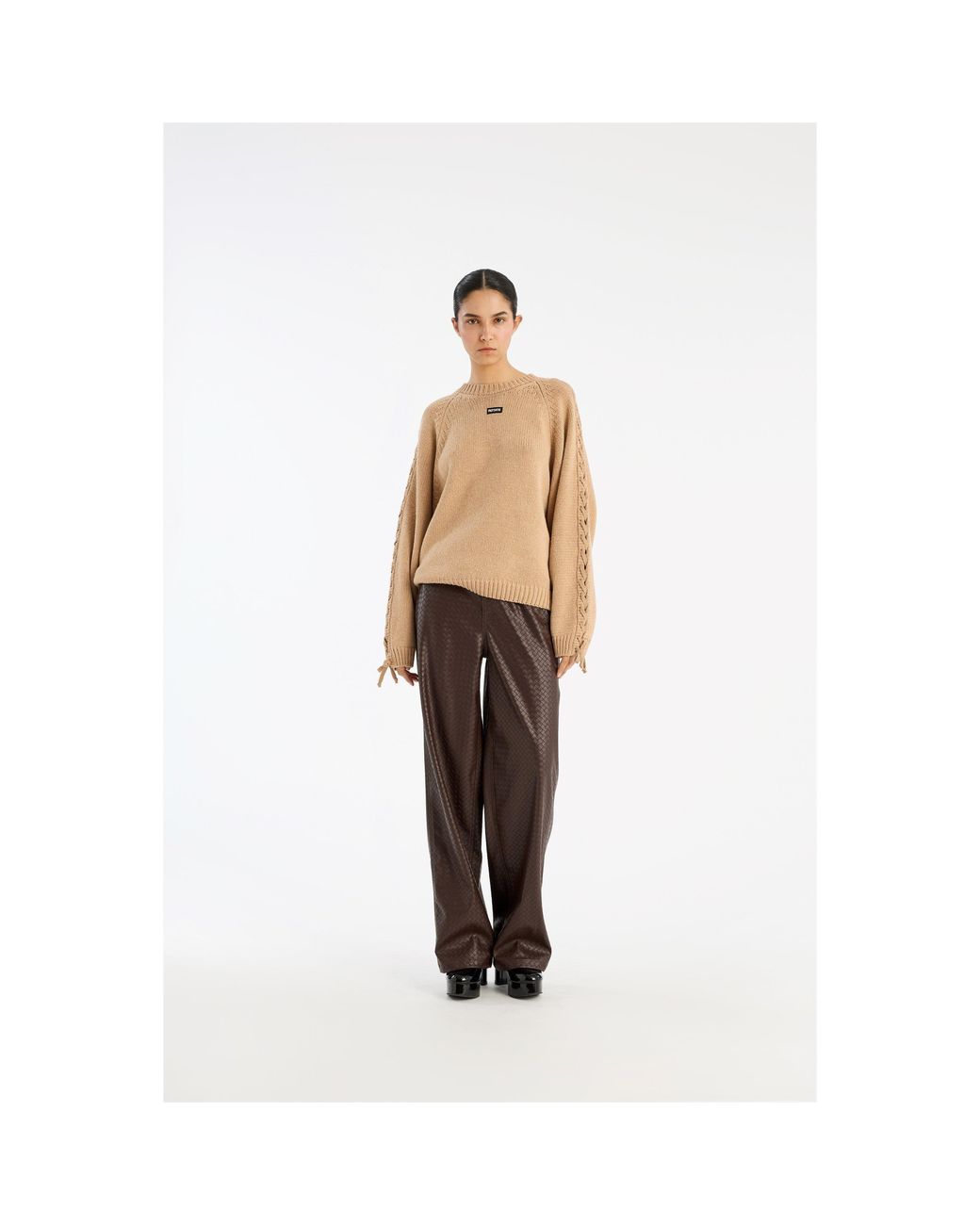 ROTATE BIRGER CHRISTENSEN Natural Sui Lace Knitted Cardigan
