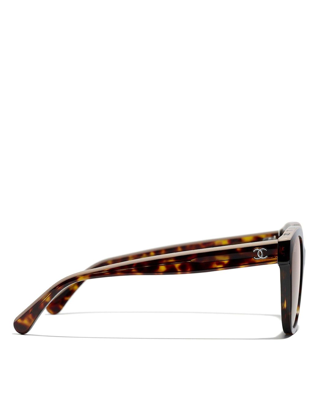 Chanel Brown Round Havana Cc Sunglas