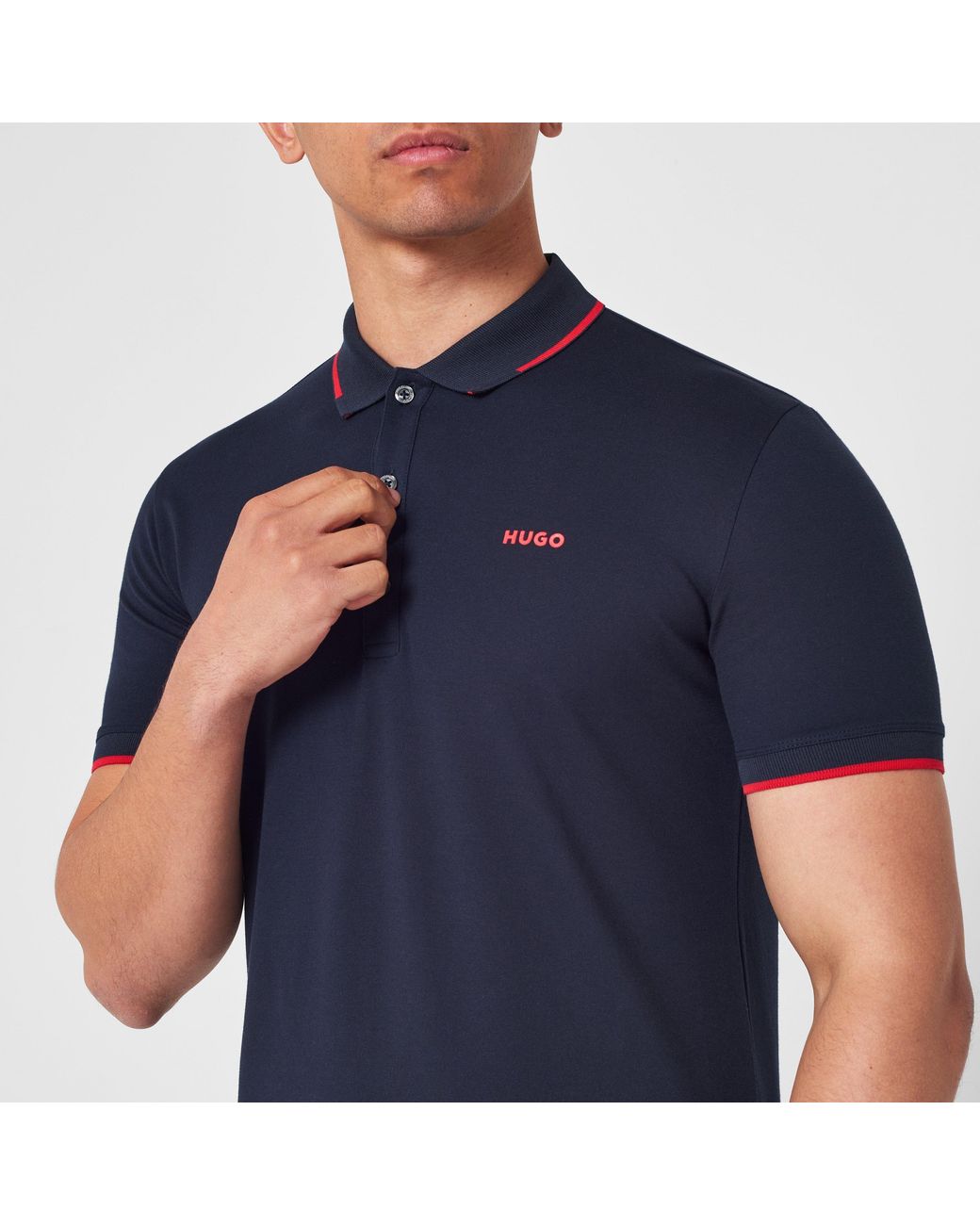 HUGO Blue Dinoso Polo Shirt for men