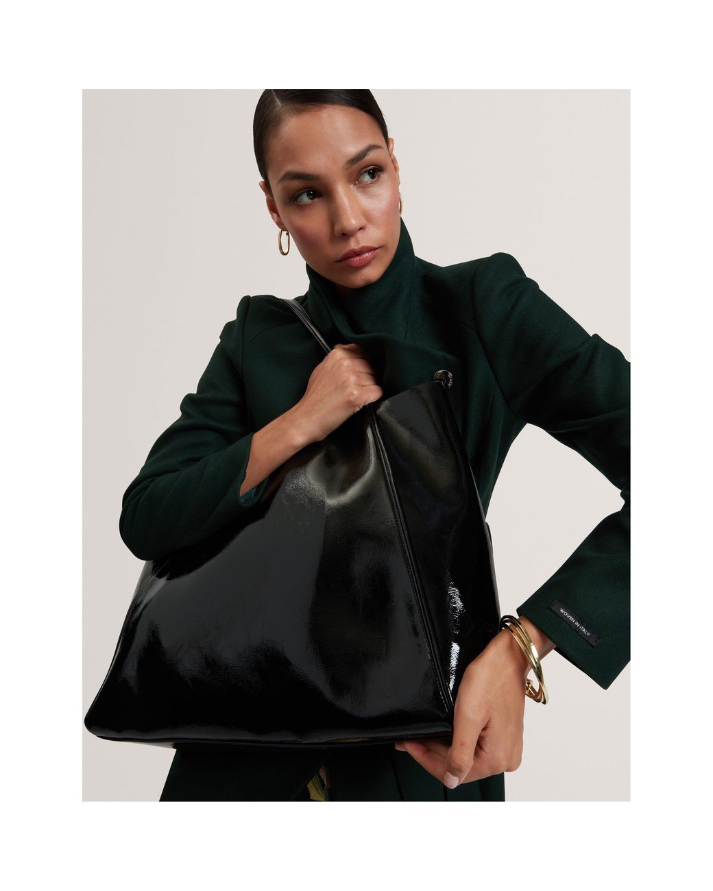 Ted Baker Black Pu Slouch Tote Bag