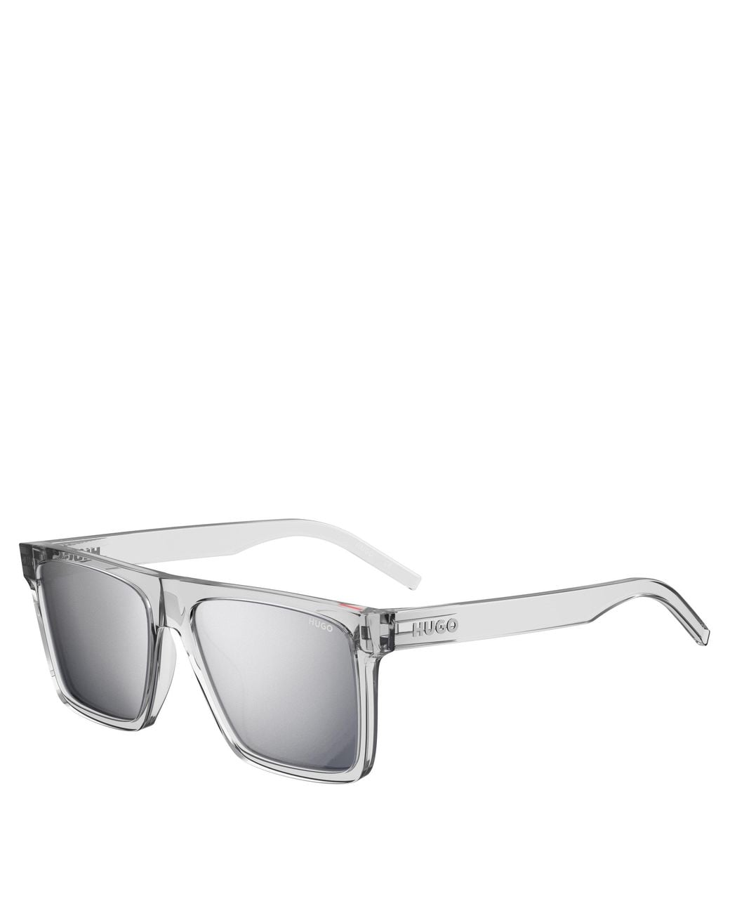 HUGO White Rectangle Sunglasses for men