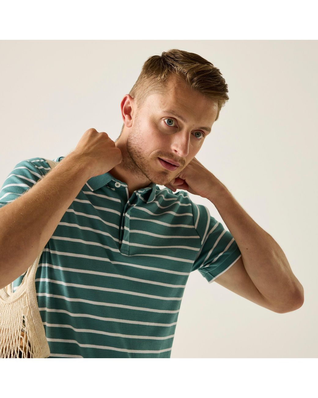 Regatta Green Tiver Breathable Polo Shirts for men