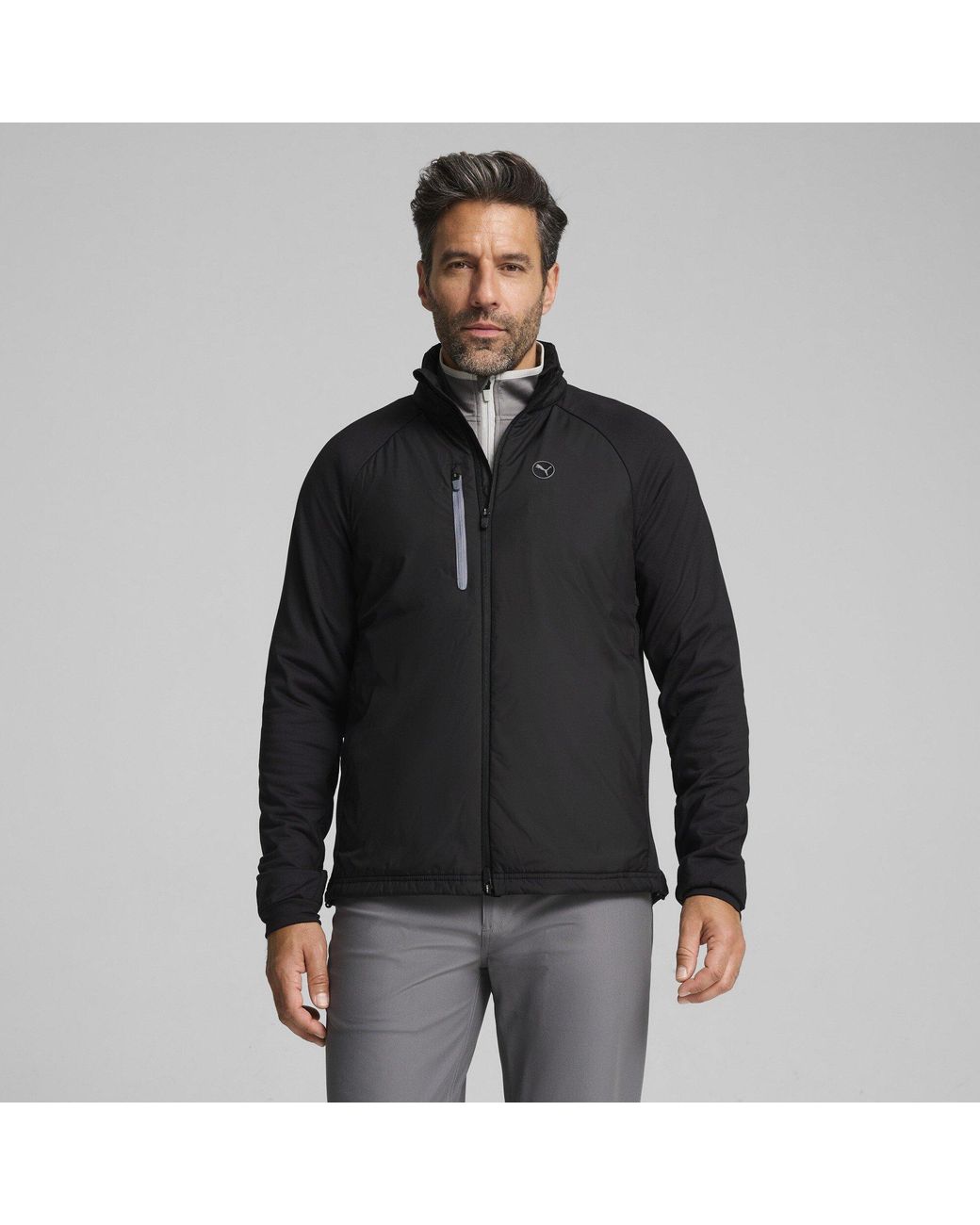PUMA Black Hielands Jacket Golf for men