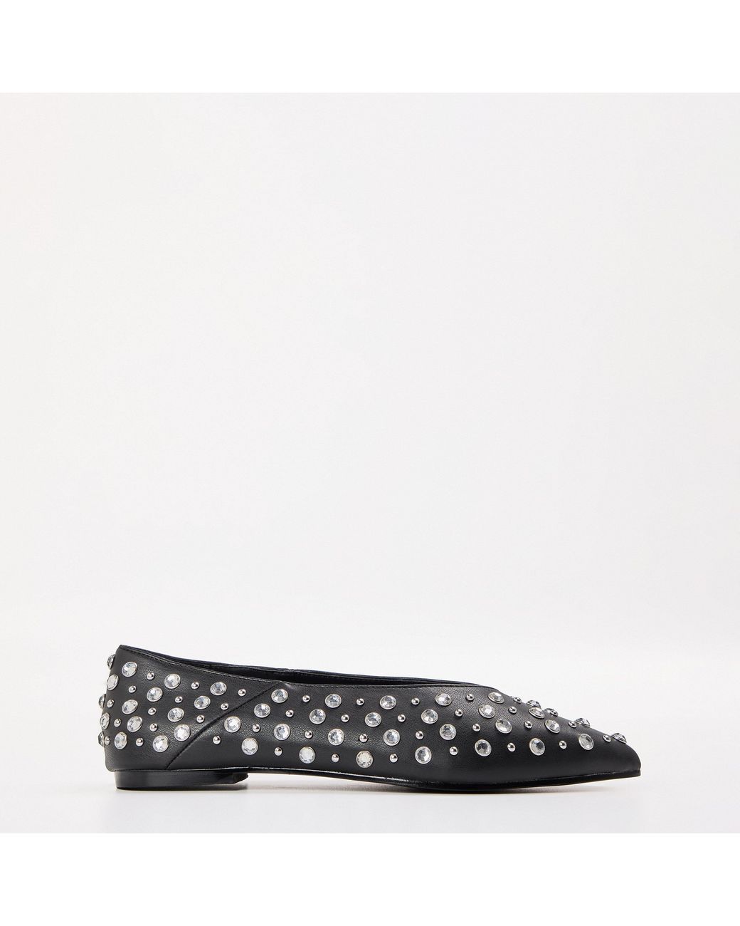 Steve Madden Black Venecia Ballet Pumps