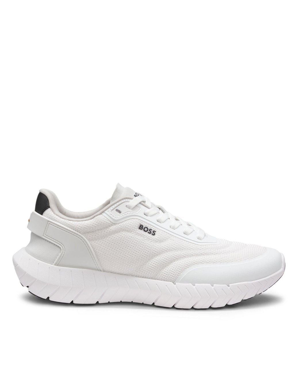 Boss White Motion Runner Trainers With Logo Detail for men