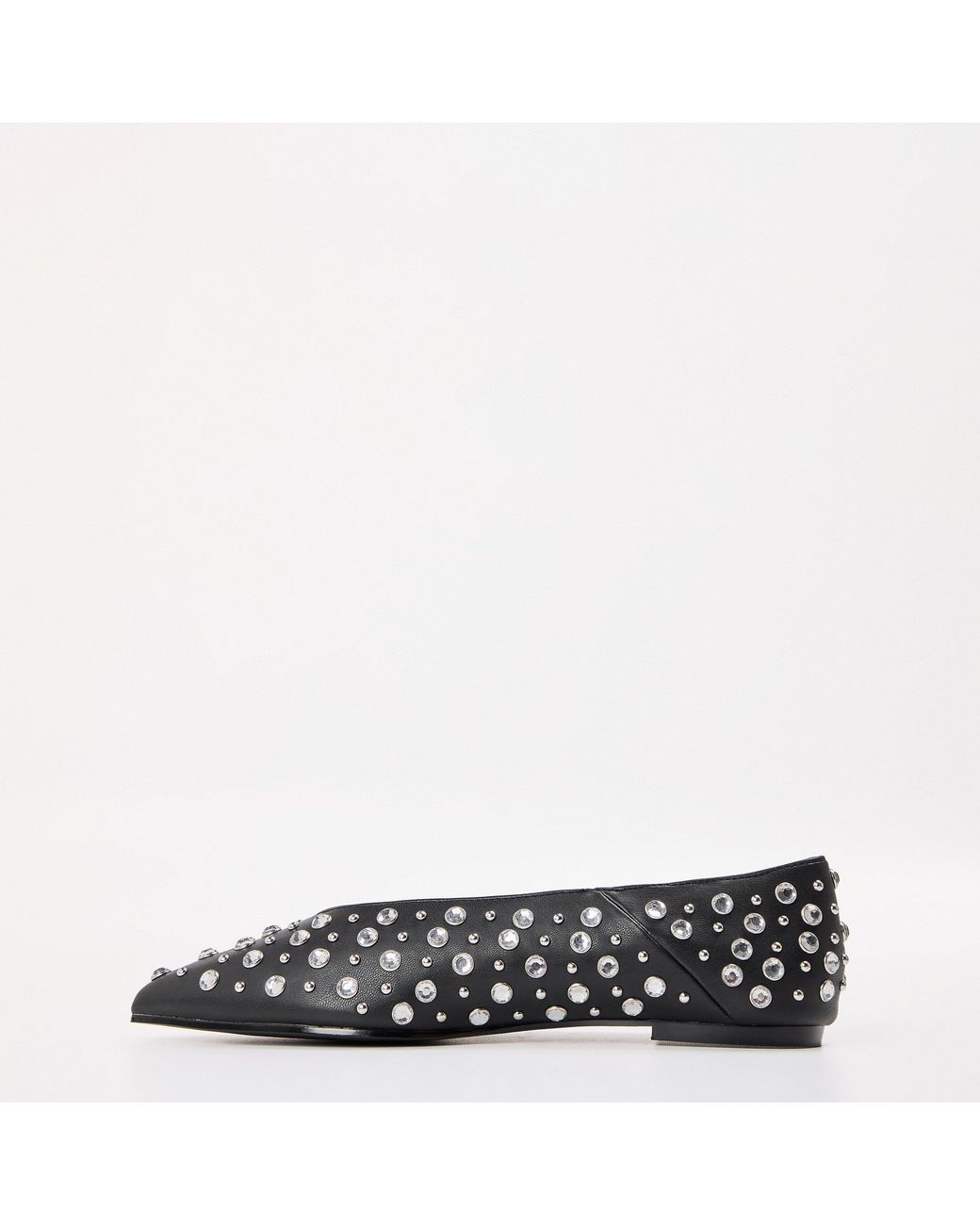 Steve Madden Black Venecia Ballet Pumps