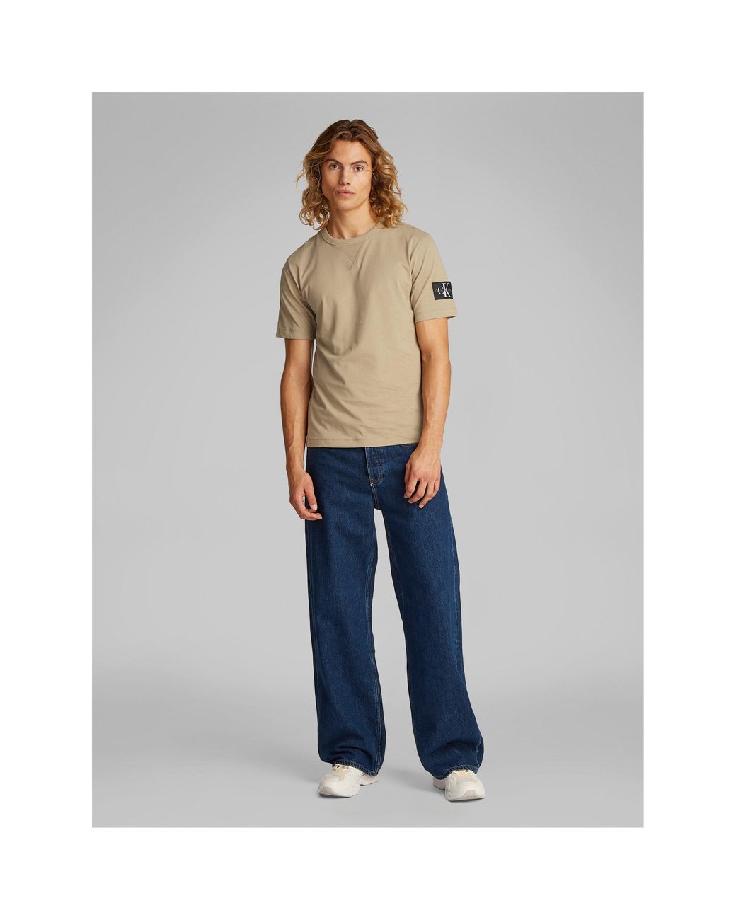 Calvin Klein Natural Monogram Badge T-Shirt for men