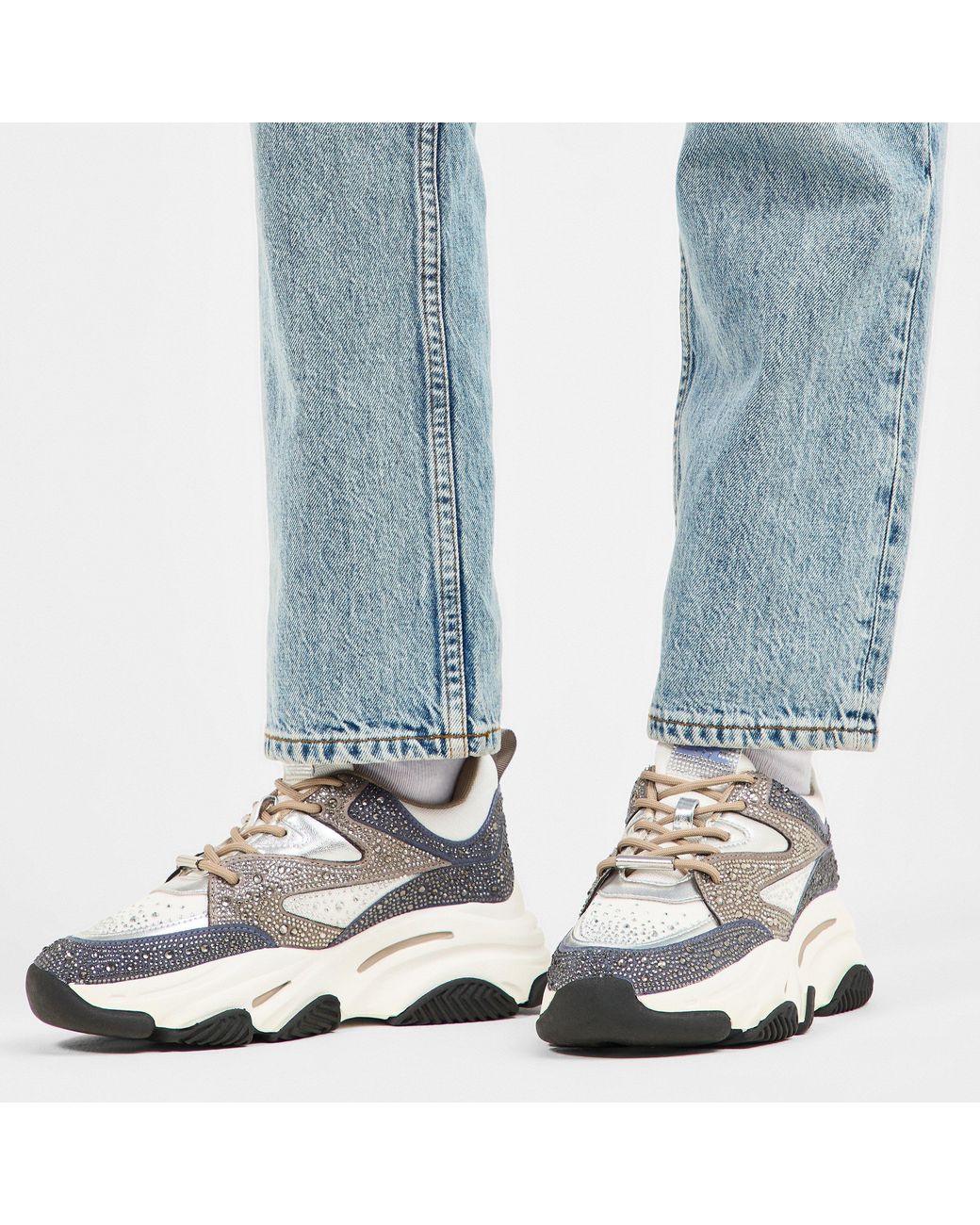 Steve Madden White Privy Chunky Trainers
