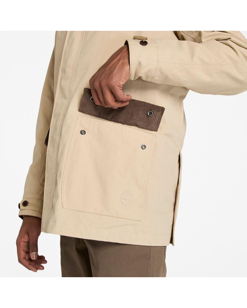 Timberland Natural Timb Cotton Structured Fit Barn Jacket for men