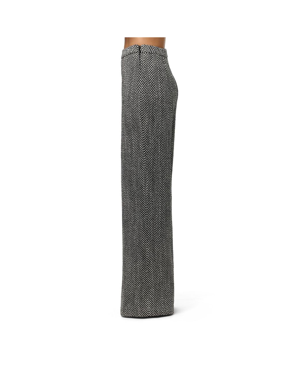 Naked Wardrobe Gray Herringbone Straight Trousers