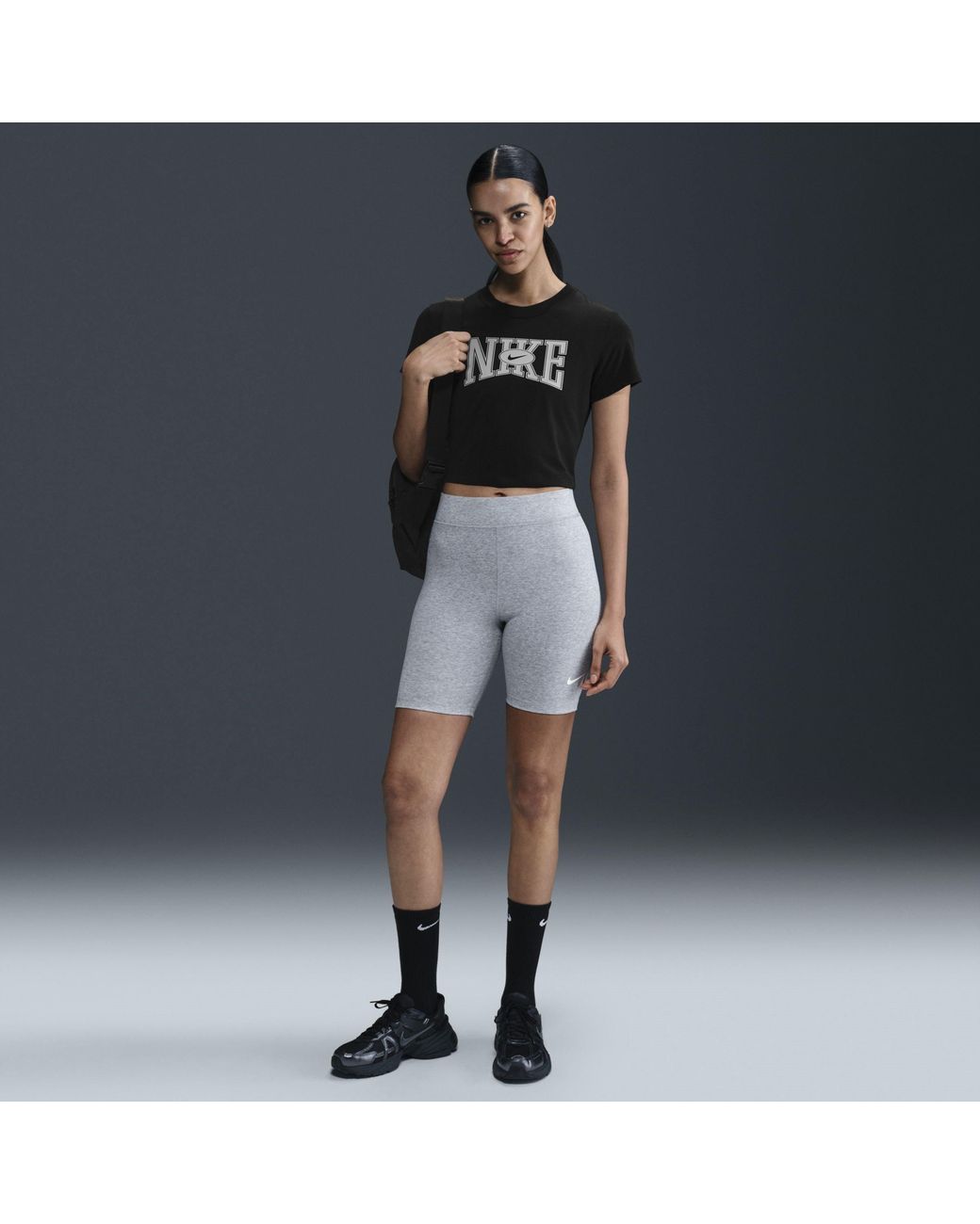 Nike Black Crop Tee