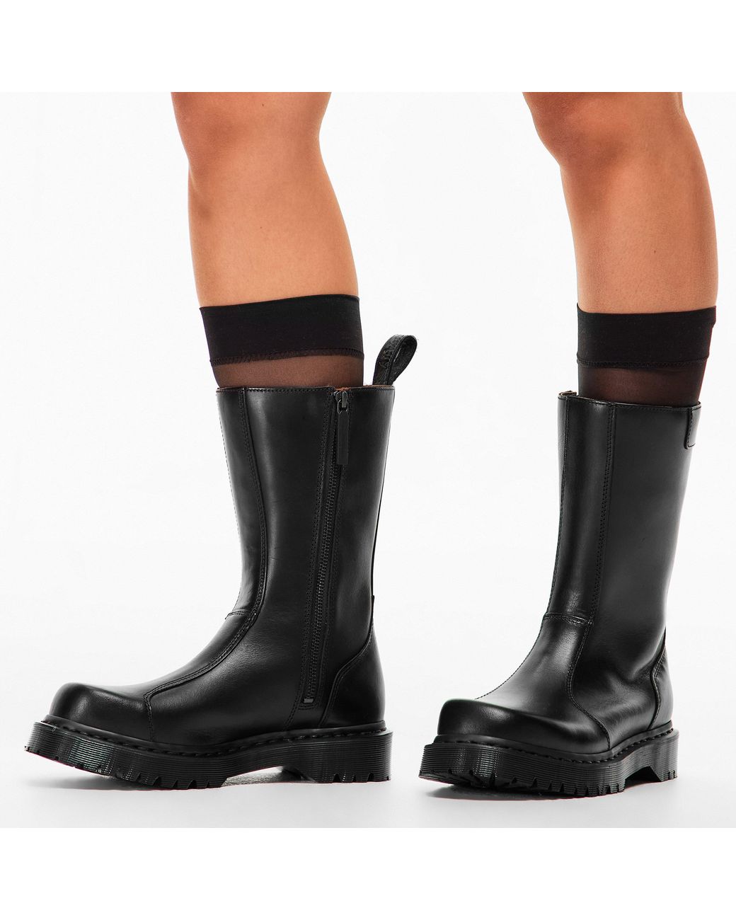 Dr. Martens Black Rejena Leather High Boots