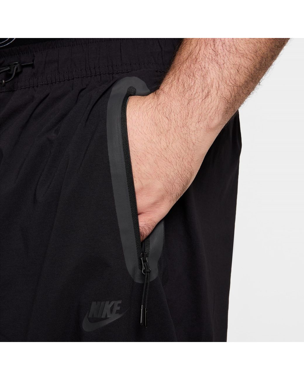 Nike Black Tech Woven Oversized Trousers for men