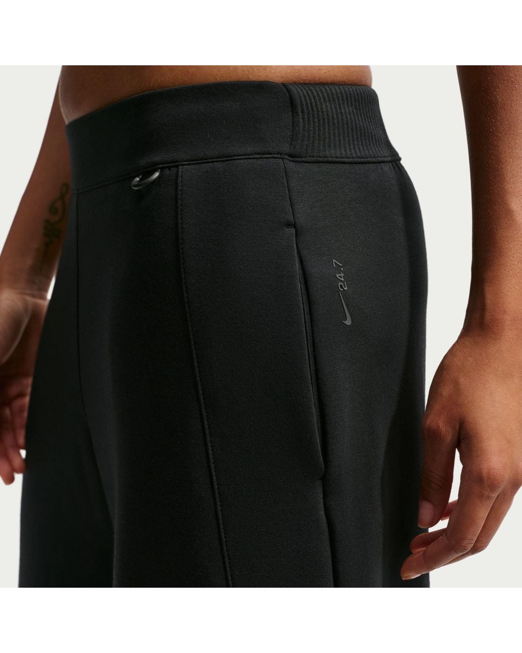 Nike Black Closed Hem Fleece Jogging Bottoms